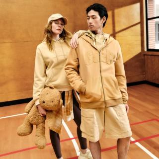 Gap 男女装2024秋季新款碳素软磨毛小熊logo连帽卫衣上...