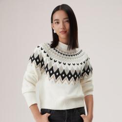 Levi's 李维斯春夏女士休闲简约拼色长袖圆领针织衫