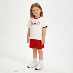 Gap 男女幼童2026春季款logo印花纯棉假两件短袖T恤儿童装893473