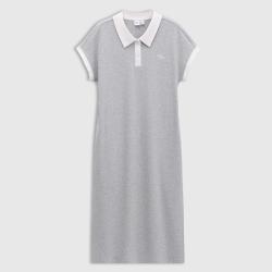 Gap 女装夏季款刺绣logo撞色polo领连衣裙长款休闲风764921