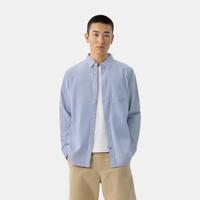 Gap 男装春季款基础款纯棉翻领长袖衬衫常规上衣美版488512