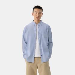 Gap 男装春季款基础款纯棉翻领长袖衬衫常规上衣美版488512
