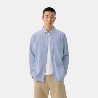 Gap 男装春季款基础款纯棉翻领长袖衬衫常规上衣美版488512