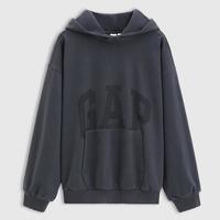 Gap 男女装春季款法式圈织印花logo宽松连帽卫衣721195