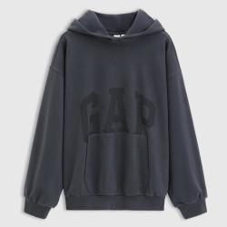 Gap 男女装春季款法式圈织印花logo宽松连帽卫衣721195