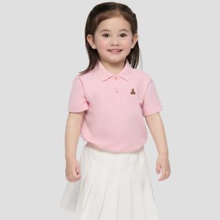 Gap 女幼童2026春季款小熊刺绣翻领短袖POLO衫儿童装上衣893536
