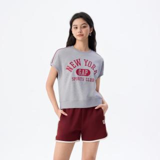 Gap 女装春夏季款重磅撞色字母印花logo卫衣宽松上衣766135