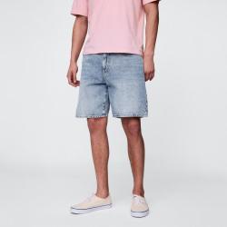 Gap 男装夏季款基础款水洗中腰宽松纯棉牛仔短裤美版755084