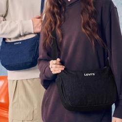 Levi's 牛仔包儿童包包轻便大容量中性男女童斜挎包百搭耐磨纯色包