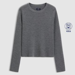Gap 女装2024秋冬款可机洗美利奴纯羊毛针织衫柔软毛衣606746