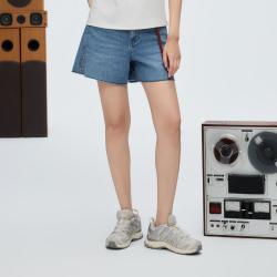 Gap 女装2026夏季款复古水洗毛边裤脚牛仔短裤时尚休闲裤892740