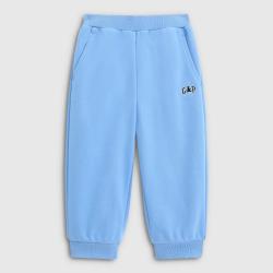 Gap 男女幼童2026春季款小熊刺绣logo毛圈束口长裤儿童装861942