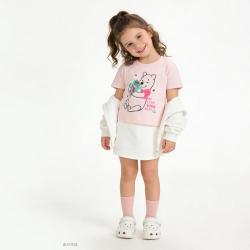 Gap 女幼童2026春季款纯棉卡通印花圆领短袖T恤儿童装美版882034