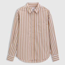 Gap 女装2025春季款纯棉长袖衬衫常规廓形时髦上衣外搭759372