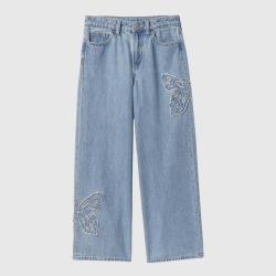Gap 女童纯棉阔腿牛仔裤