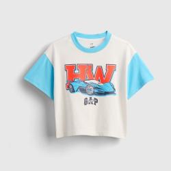 Gap 男幼童春夏季款印花logo纯棉撞色短袖T恤儿童装美版779239