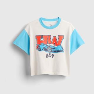 Gap 男幼童春夏季款印花logo纯棉撞色短袖T恤儿童装美版779239