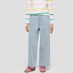 Gap 女童2026春季款logo樱桃刺绣阔腿牛仔裤儿童装长裤861099