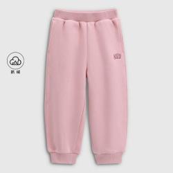 Gap 女幼童秋季款logo抓绒针织束口裤宽松儿童装卫裤805404