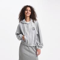 Gap 女装春天鹅绒大G刺绣logo连帽卫衣休闲外套637173