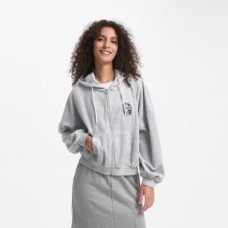 Gap 女装春天鹅绒大G刺绣logo连帽卫衣休闲外套637173