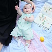 Gap 婴幼儿2026春季款纯棉印花背心式短裤连体衣儿童装867604