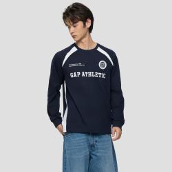 Gap 男女装2026春季款logo纯棉圆领长袖T恤时尚休闲上衣854726
