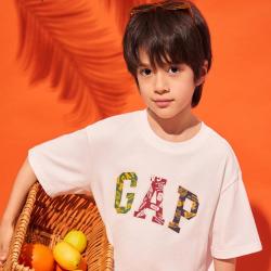Gap 男女童2026春季款时尚logo印花短袖T恤儿童装休闲上衣862005