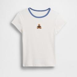 Gap 女童大童2026夏季款刺绣纯棉圆领T恤儿童装美版000898822