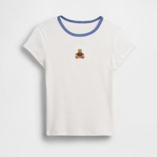 Gap 女童大童2026夏季款刺绣纯棉圆领T恤儿童装美版000898822