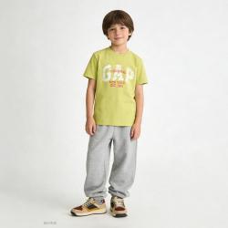 Gap 男童2026春季款纯棉logo印花圆领短T恤儿童装上衣886328