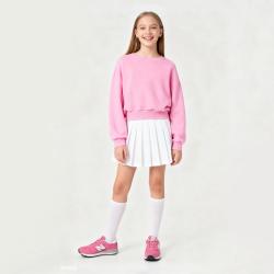 Gap 女童春季款罗纹圆领卫衣舒适百搭儿童装上衣美版741409