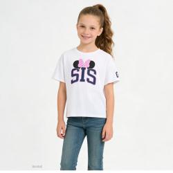 Gap 女童大童2026夏季款迪士尼卡通图案短袖T恤儿童装美版886666