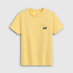 Gap 男女童2026春季款logo刺绣胸袋短袖T恤儿童装百搭上衣890460