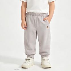 Gap 男幼童小童2026夏季款小熊刺绣弹力洞洞布长裤儿童装861953