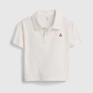 Gap 男幼童小童2026夏季款纯棉小熊刺绣POLO衫儿童装美版898696