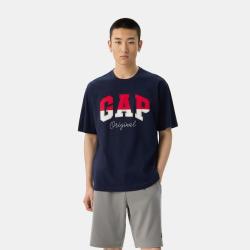 Gap 男女装夏季款纯棉双色拼接logo短袖T恤宽松上衣727951