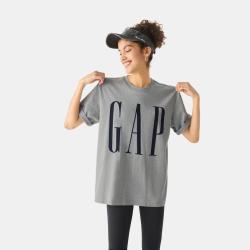 Gap 男女装夏季款纯棉印花logo圆领短袖T恤宽松上衣725624
