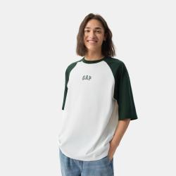Gap 男女装夏季款纯棉印花logo撞色插肩袖短袖T恤上衣725618