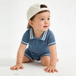 Gap 婴幼儿2026春季款纯棉小熊POLO短袖连体衣儿童装美版880369