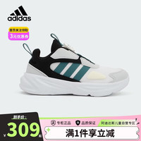 adidas 童鞋春秋男童运动鞋HABU旋钮OZELLE小大童儿童网面休闲鞋子HP3624