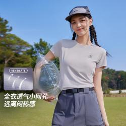 骆驼 速干运动t恤女春夏薄款吸汗透气网球服跑步运动上衣