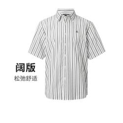 navigare 意大利小帆船 春夏宽松阔版男士短袖条纹衬衫外套