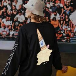 NEW ERA MLB美式圆领印花套头针织长袖男女同款情侣款潮