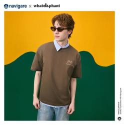 navigare [凉感]小帆船26夏季新款防晒抑菌短袖圆领T恤男式套头上衣