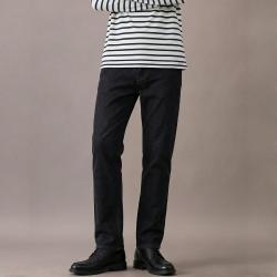 Massimo Dutti 男式气质百搭纯色中高腰宽松直筒休闲牛仔长裤