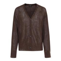 Massimo Dutti 镂空粗织纹理舒适透气随性女式针织开衫