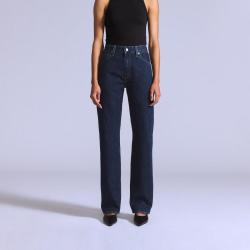 Levi's 李维斯日本面料女士直筒深蓝色牛仔长裤A9138