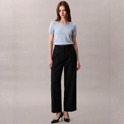 Massimo Dutti 女式高腰显瘦休闲百搭宽松阔腿休闲裤