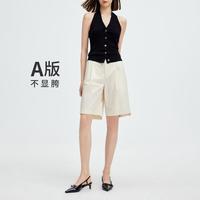 navigare 意大利小帆船 春夏女士A字阔腿五分裤简约纯色休闲中裤